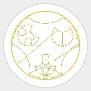 Jesus Is Lord in Gallifreyan Tee (Gold) Sticker